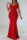 Red Sexy Solid Patchwork Backless Spaghetti Strap Long Dress Dresses
