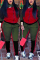 GreenAndRed Fashion Casual Sports Two-Piece Set