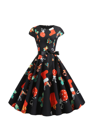 Kickoff Season Red Swing Dress
