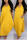 Yellow Fashion Casual Sleeveless Irregular Dress