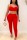 Red adult Sexy Fashion Two Piece Suits Patchwork diamonds Solid pencil Sleeveless