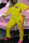 Yellow Casual Two Piece Suits Animal Prints Embroidery Straight Long Sleeve