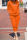 Orange Casual Solid Two Piece Suits Patchwork pencil Long Sleeve Two-piece Pants Set
