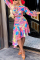 Multi-color Fashion Casual Irregular Multi Color Two Piece Skirt