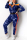 Blue Sexy Sports Camouflage Stitching Two-Piece Suit