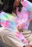 Rainbow Stylish Loose Wild Sweater