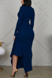 TibetanBlue Fashion Long Sleeve Skinny Dress