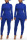Blue Autumn And Winter Casual High Collar Solid Color Two-Piece Suit