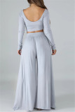 White Fashion Leisure Commute Sexy Loose Two Pieces