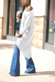 Black adult Casual Fashion Cap Sleeve Long Sleeves O neck Asymmetrical Mid-Calf asymmetrical hol