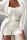 White Sexy Solid Patchwork Spaghetti Strap Long Sleeve Three Pieces