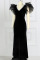 Black Elegant Solid Patchwork V Neck Dresses