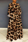 Leopard Print Casual Print Printing O Neck Printed Dress Dresses