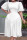 White Casual Elegant Solid Patchwork Fold O Neck Princess Dresses