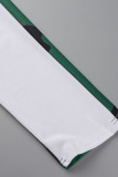 Khaki Fashion Casual Print Patchwork With Belt Asymmetrical Turndown Collar Long Sleeve Plus Size Dresses