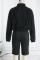 Purple Casual Solid Patchwork Turtleneck Long Sleeve Two Pieces