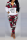 Red Street Camouflage Print Patchwork Turndown Collar Long Sleeve Two Pieces