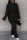 Black Street Solid Patchwork V Neck Long Sleeve Two Pieces