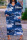 Blue Gray Casual Print Patchwork V Neck Straight Dresses