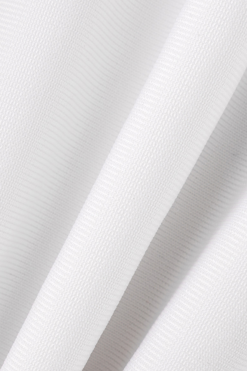 Fashion White Sexy Formal Solid Patchwork Backless Strapless Bandage ...