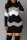 Black Casual Print Patchwork O Neck Long Sleeve Dresses