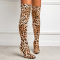 Leopard Print Casual Patchwork Pointed Keep Warm Out Door Shoes