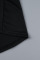 Black Casual Print Patchwork Oblique Collar Straight Dresses