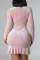 Black Street Solid Draw String Fold Half A Turtleneck Pencil Skirt Dresses
