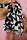Black Casual Print Patchwork Turndown Collar A Line Dresses