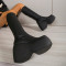 Black Casual Patchwork Solid Color Round Keep Warm Comfortable Out Door Shoes