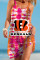 Pink Orange Sexy Casual Print Basic O Neck Sling Dress Dresses