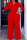 Red Elegant Solid Patchwork Appliques V Neck Jumpsuits