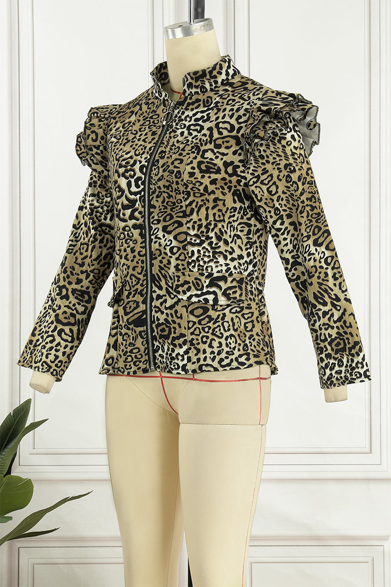 Fashion Solid Patchwork Zipper Collar Outerwear(3 colors)