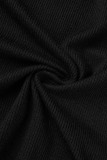 Khaki Casual Solid Basic Turndown Collar Long Sleeve Three-piece Set