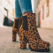 Leopard Print Casual Patchwork Pointed Out Door Wedges Shoes