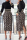 Black Work Print Patchwork Printing Half A Turtleneck Wrapped Skirt Dresses