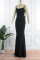 Black Sexy Solid Patchwork Backless Spaghetti Strap Long Dress Dresses