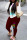 Burgundy Casual Sportswear Print Patchwork O Neck Long Sleeve Two Pieces