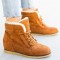 Light Brown Casual Patchwork Solid Color Round Keep Warm Comfortable Shoes