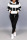 Black adult Fashion Casual Solid Two Piece Suits Striped Patchwork pencil Long Sleeve