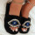 Black Casual Patchwork Rhinestone Round Comfortable Shoes
