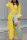 Yellow Sexy Casual Solid High Opening Fold Shirt Collar High Waist Tops