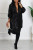 Black Sexy Casual Solid Sequins Shirt Collar Shirt Dress Dresses