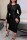 Black Casual Solid Basic O Neck Long Sleeve Dresses