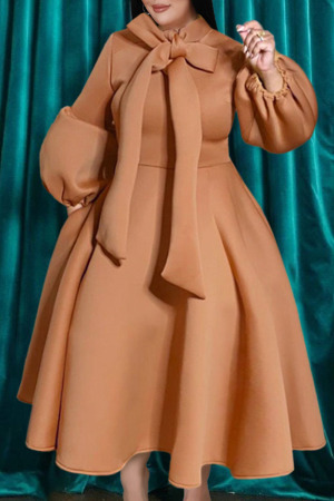 Elegant Solid Bandage Half A Turtleneck A Line Dresses