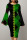 Green Casual Print Patchwork O Neck One Step Skirt Dresses