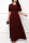Burgundy Casual Solid Patchwork O Neck Long Dress Dresses