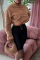 Khaki Street Solid Draw String Half A Turtleneck Tops