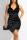 Black Sexy Solid Patchwork Asymmetrical Spaghetti Strap Sling Dress Dresses