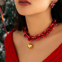 Red Casual Daily Party Solid Patchwork Necklaces